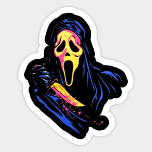 the scream full color Sticker